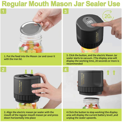 Electric Mason Jar Vacuum Sealer Kit