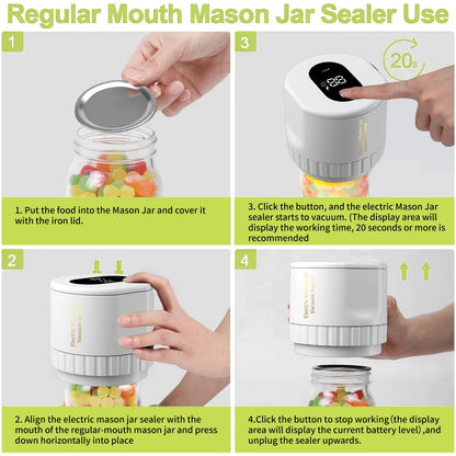 Electric Mason Jar Vacuum Sealer Kit